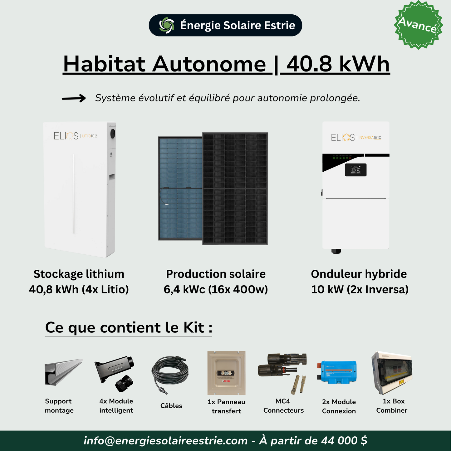 Habitat Solaire Autonome | 40.8 kWh