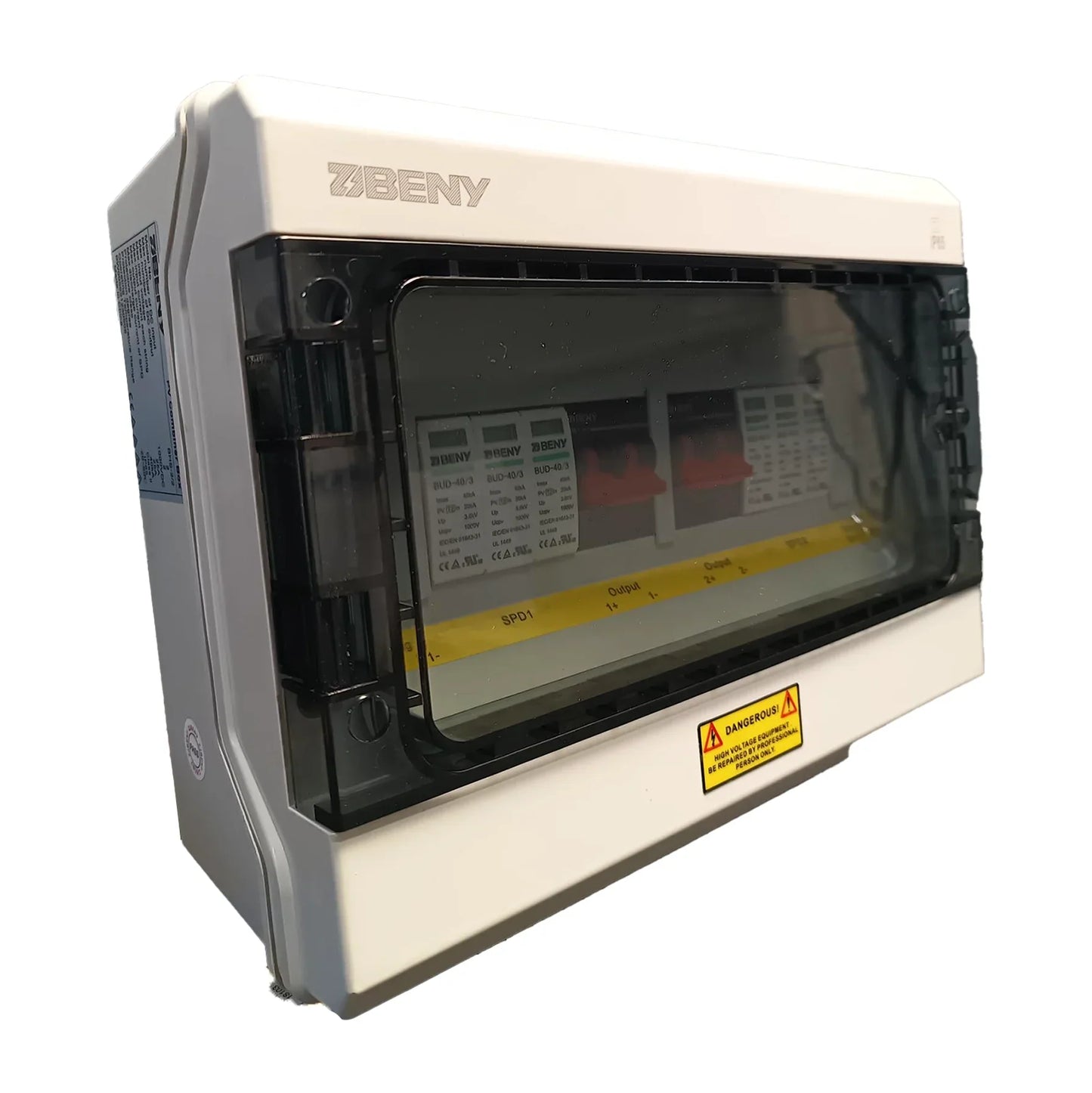 Boîte de Jonction Solaire 1000V DC (2 Entrées / 2 Sorties, 2 Pôles)